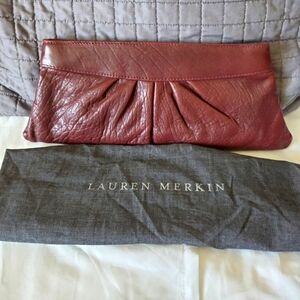 New Lauren Merkin leather clutch